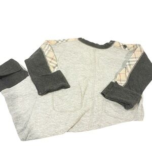 Burberry Gray and Plaid Kids One Piece